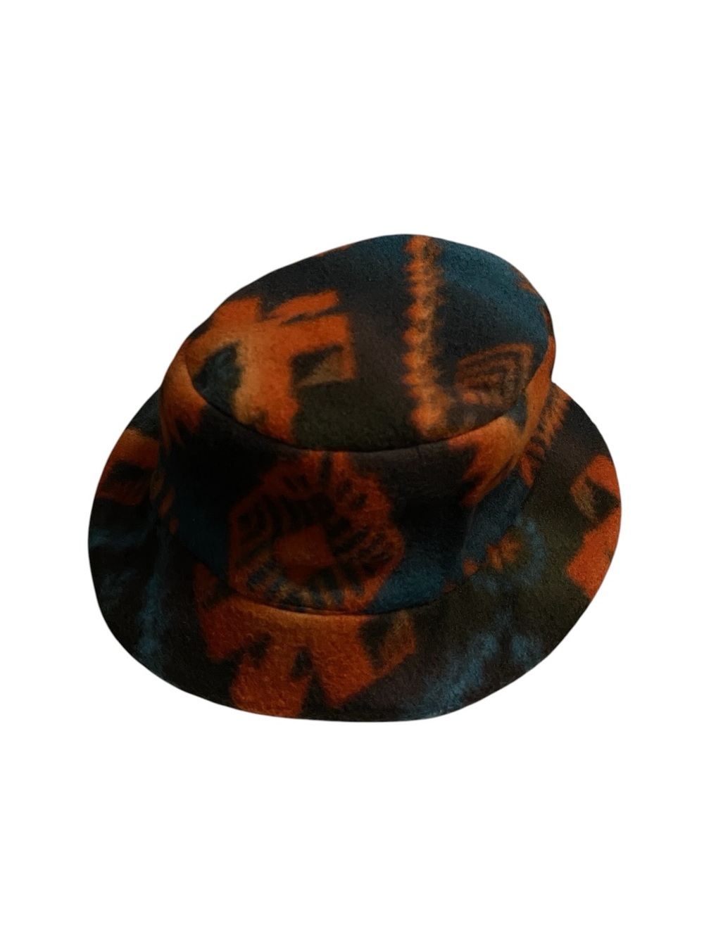 Fall/Winter Orange Patterned Casual Bucket Hat
